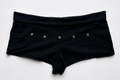 Black Fold Over Mini Shorts