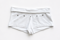 White Fold Over Mini Shorts